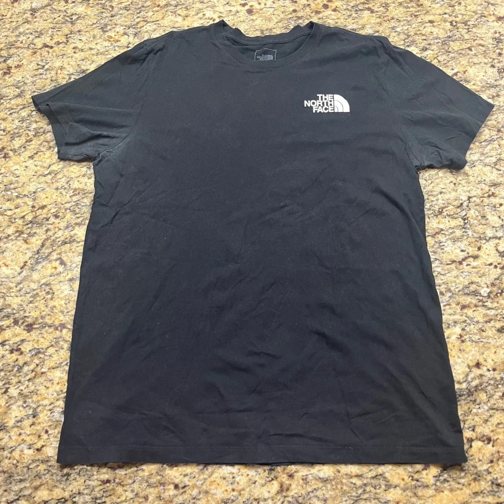 The North Face Mens XL Black Graphic T-Shirt Never Stop Exploring Box Logo Tee